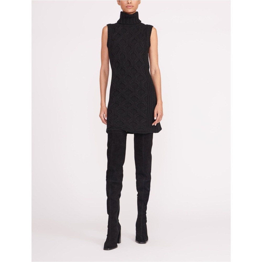 Staud 'Mod' Black Turtleneck Sleeveless Dress - Size S